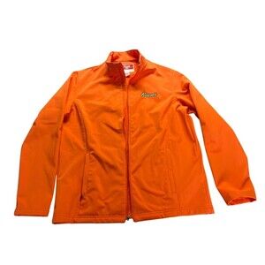 Clique Team 365 Mens XL Orange Softshell Jacket Reeses Embroidered Windbreaker